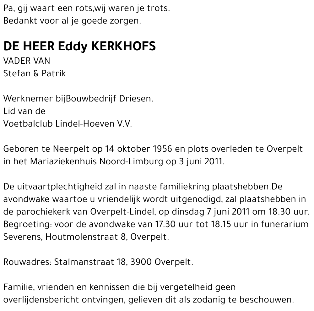 Eddy Kerkhofs
