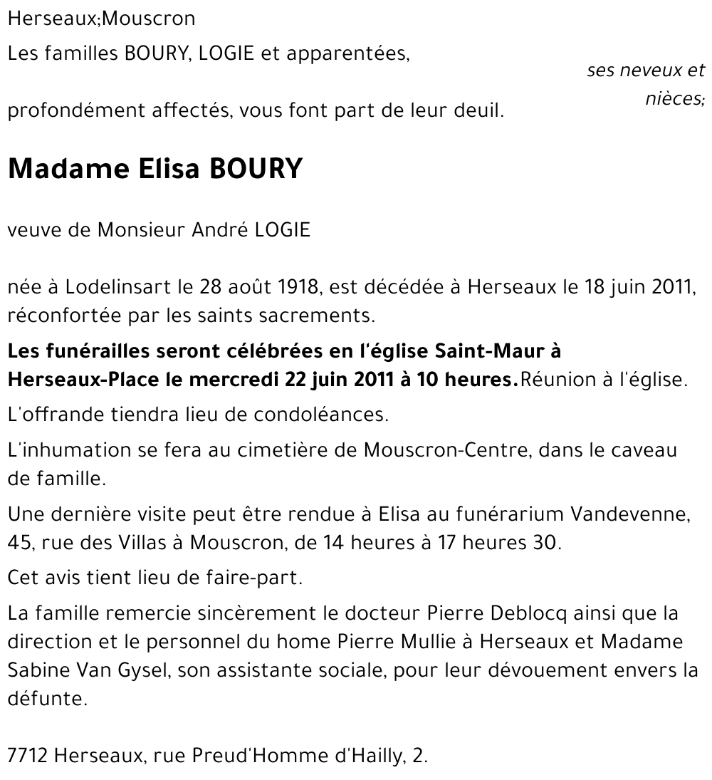 Elisa BOURY