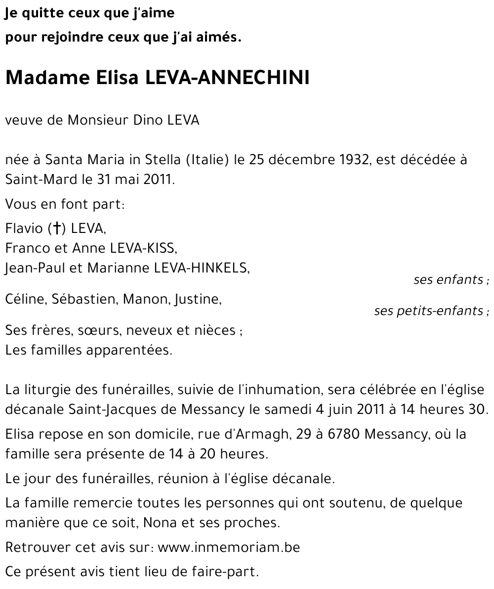 Elisa LEVA-ANNECHINI