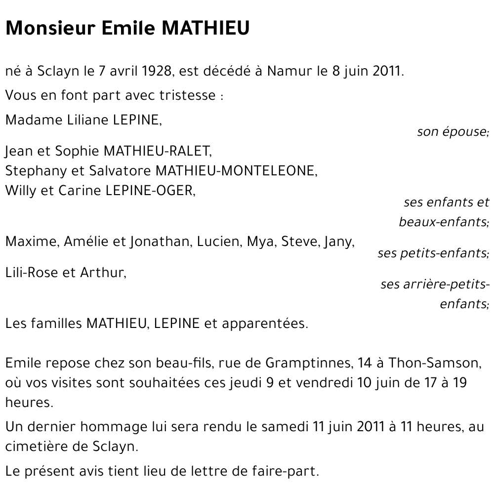 Emile MATHIEU