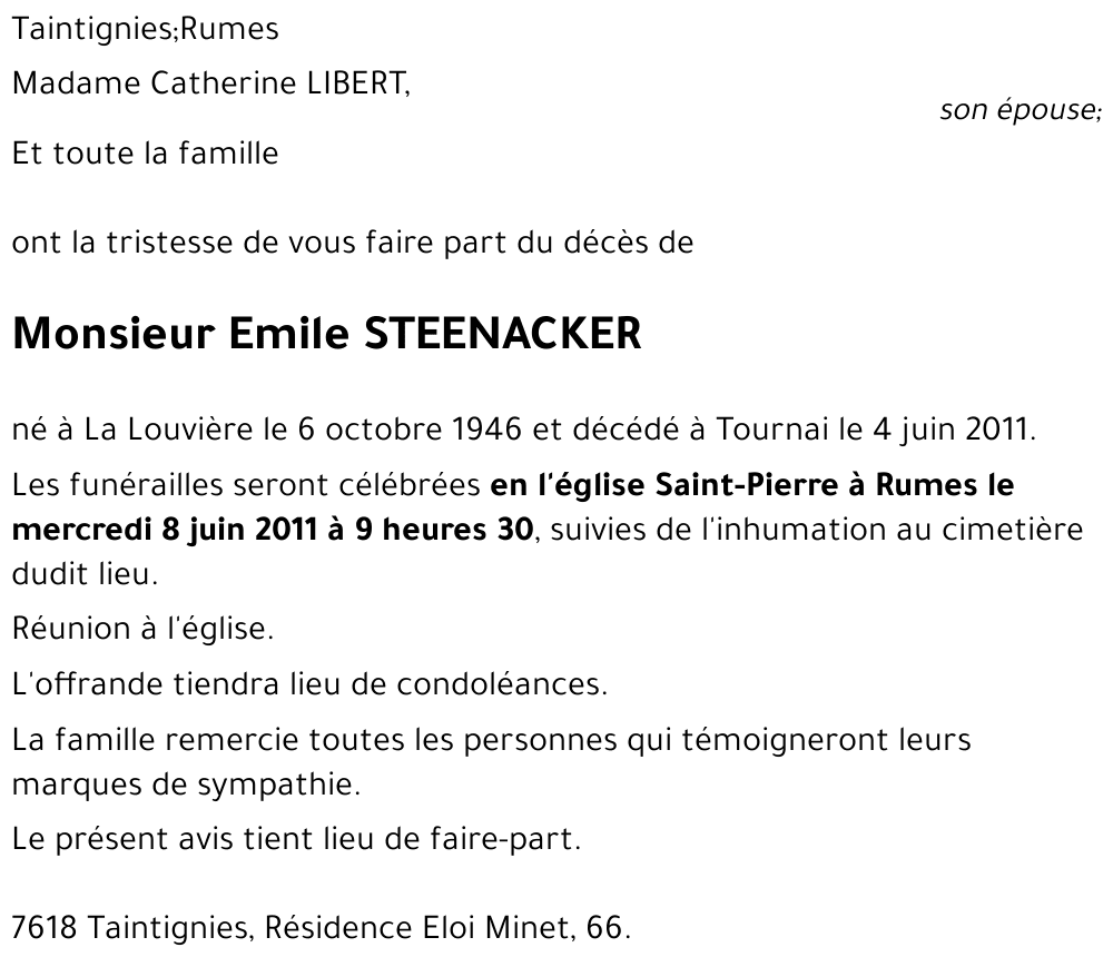 Emile STEENACKER
