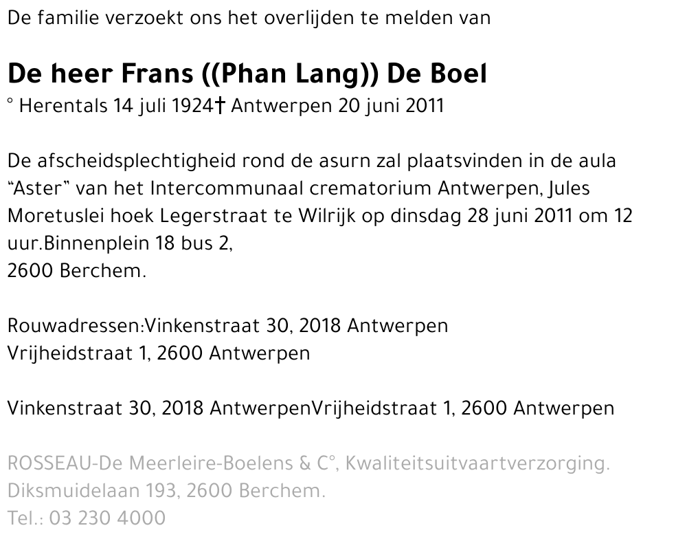 Frans De Boel