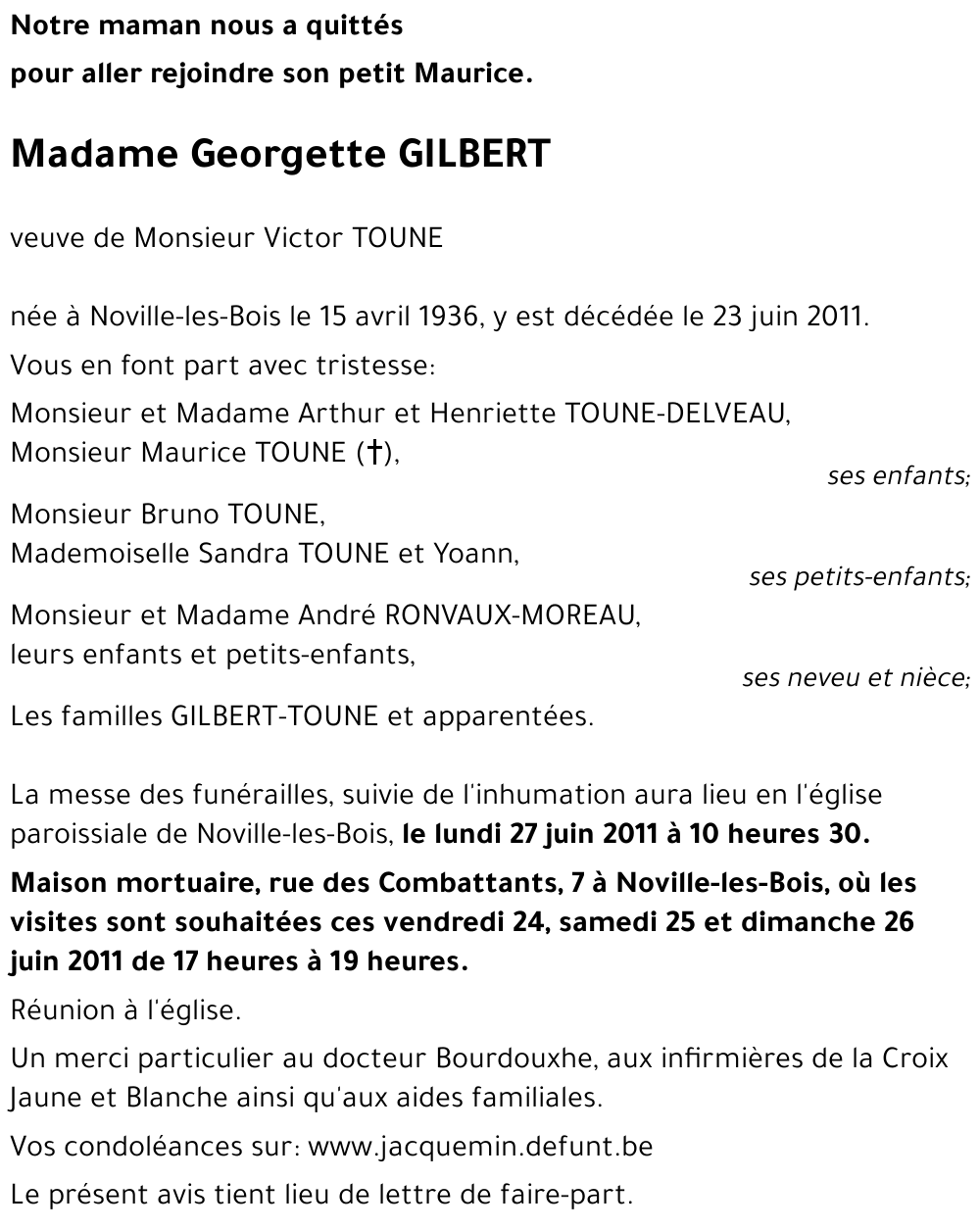 Georgette GILBERT