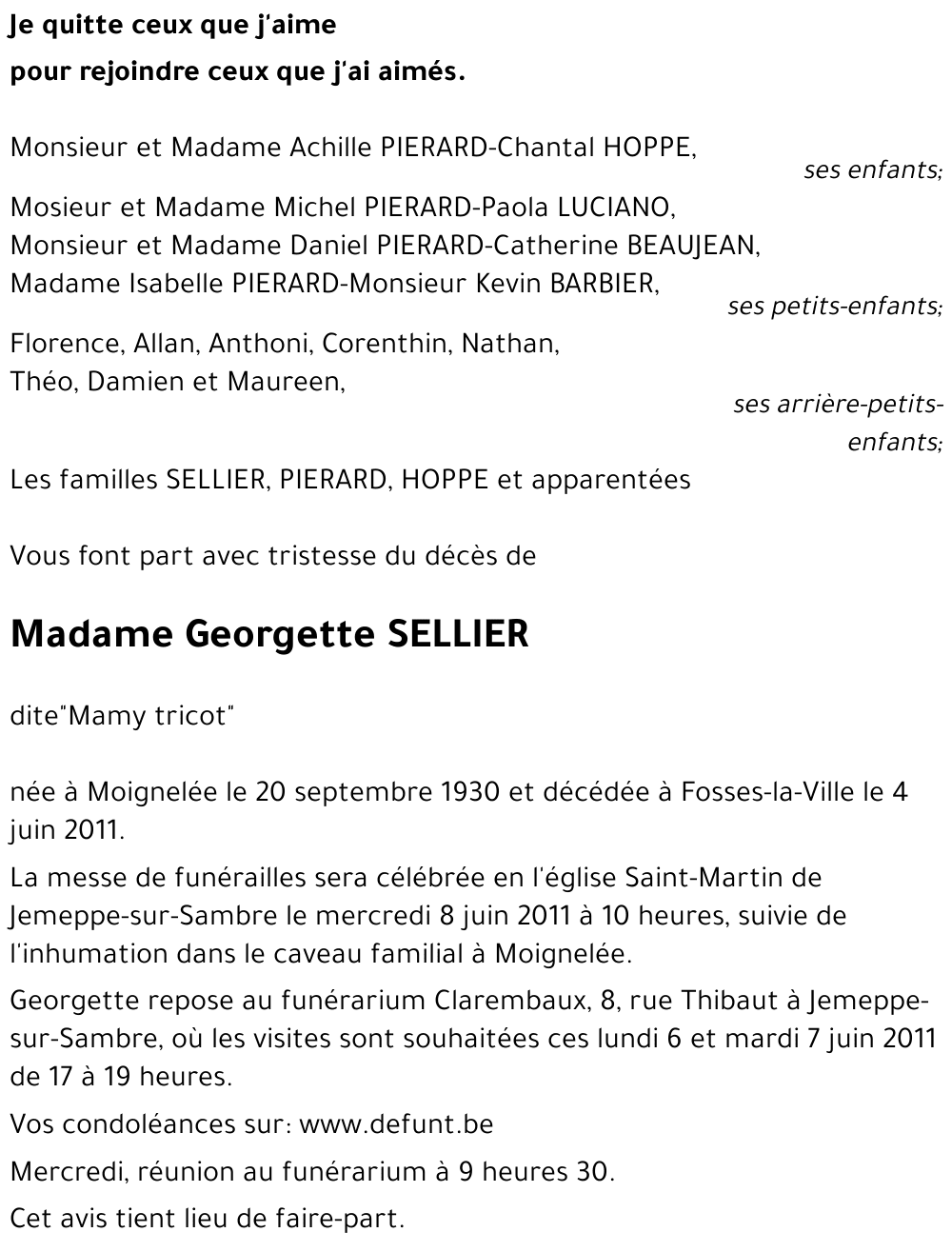 Georgette SELLIER