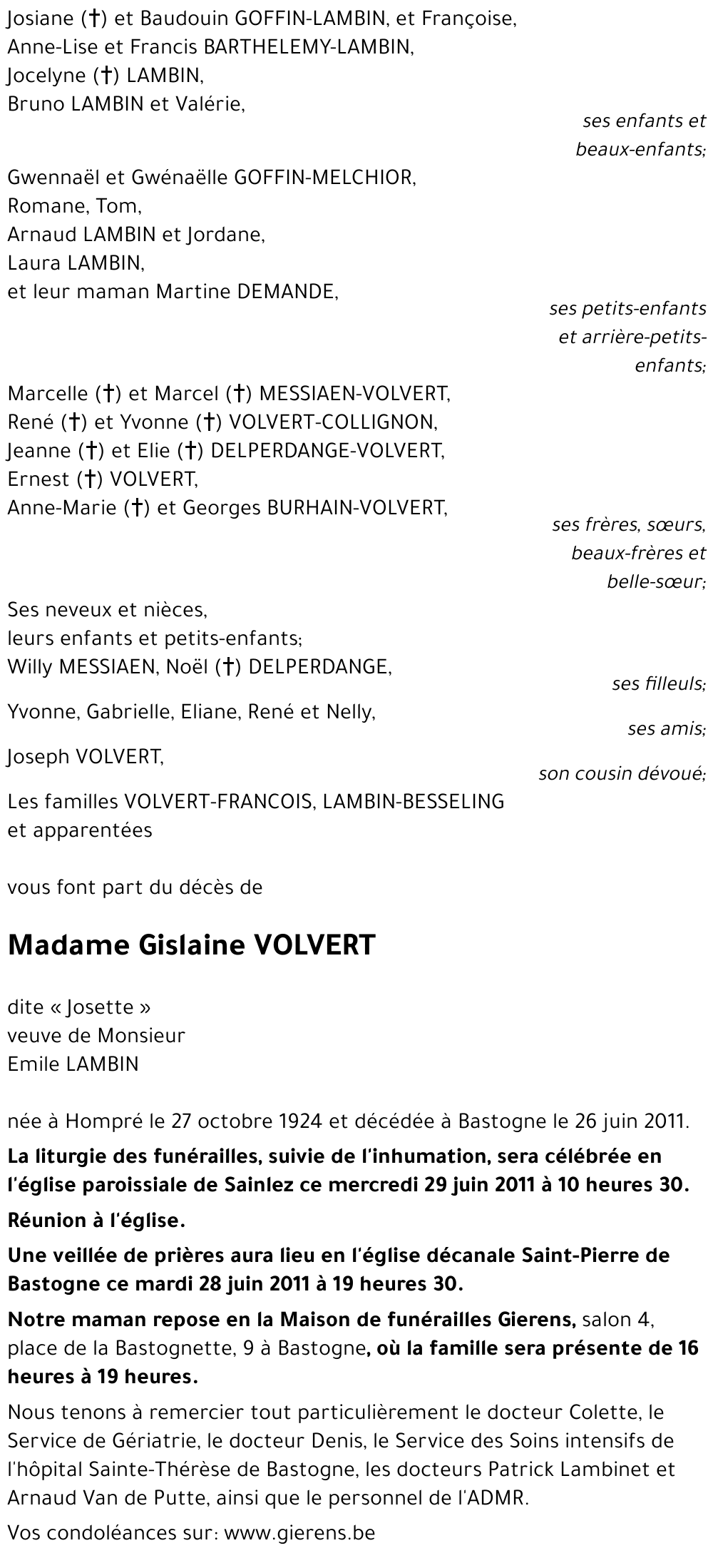 Gislaine VOLVERT