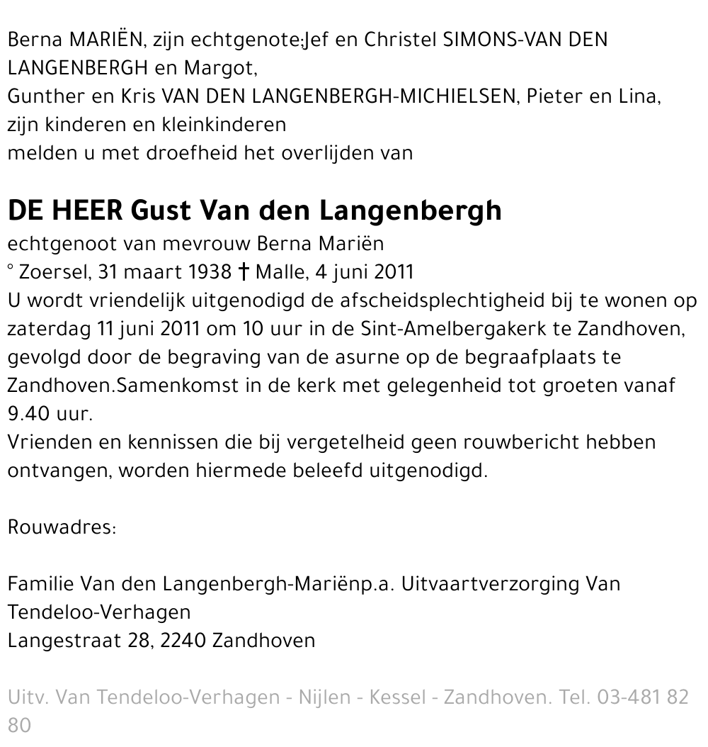 Gust Van den Langenbergh