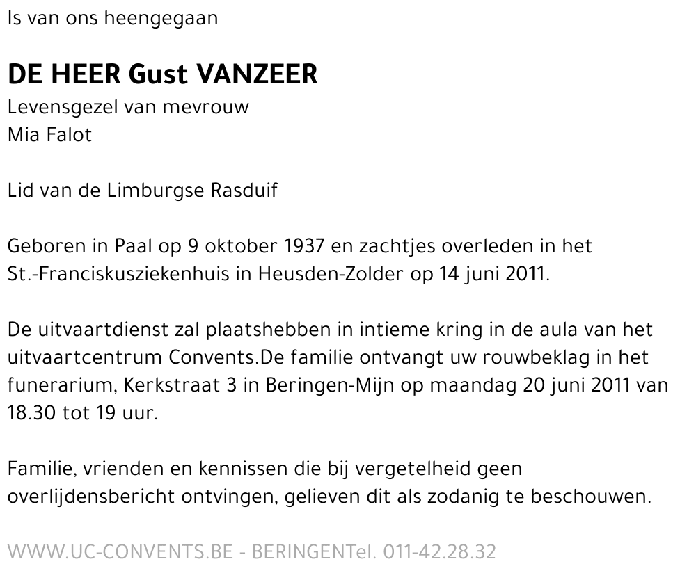 Gust Vanzeer