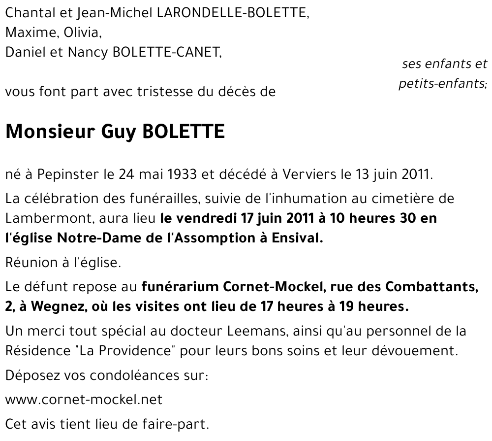 Guy BOLETTE