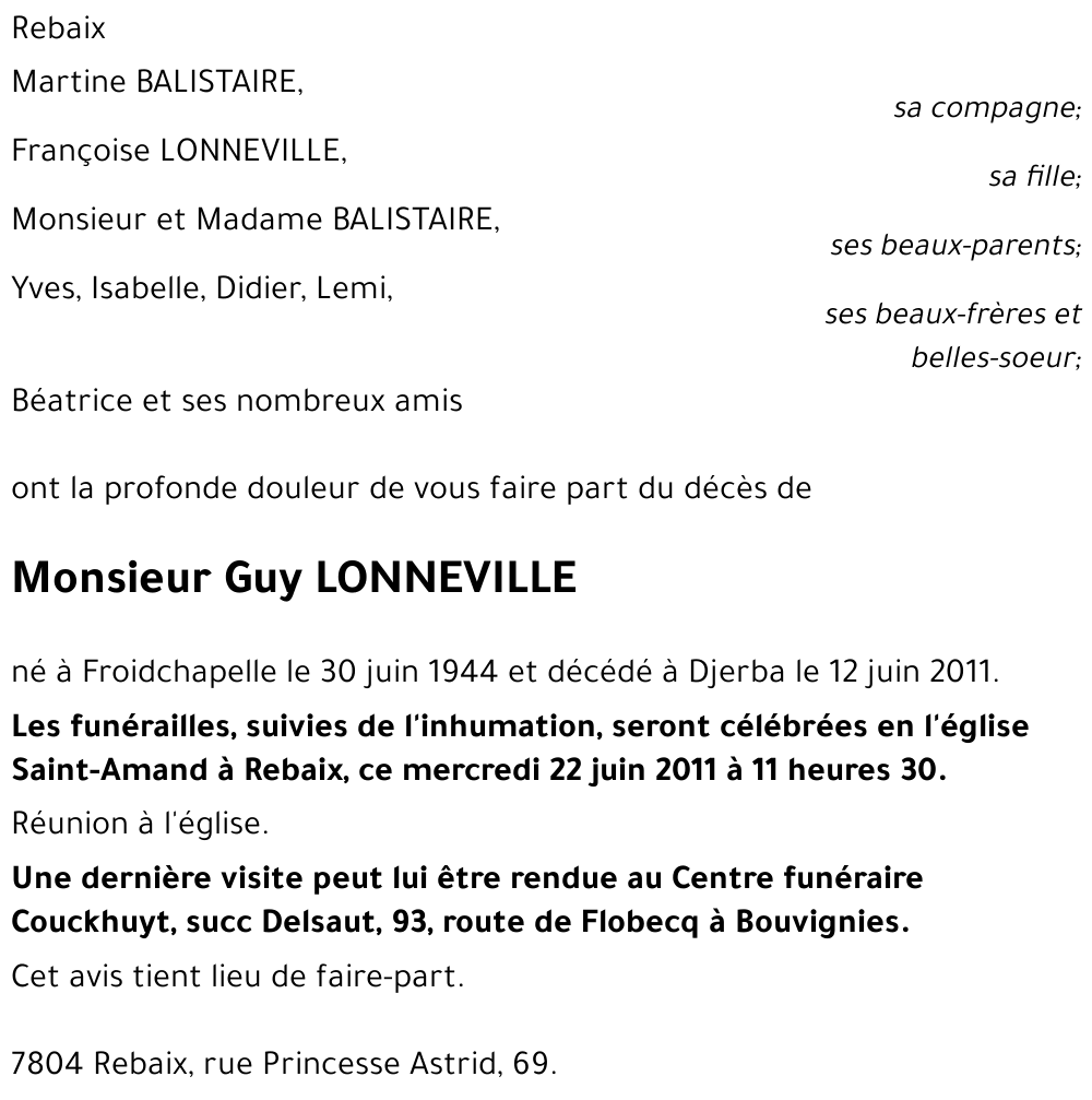 Guy LONNEVILLE