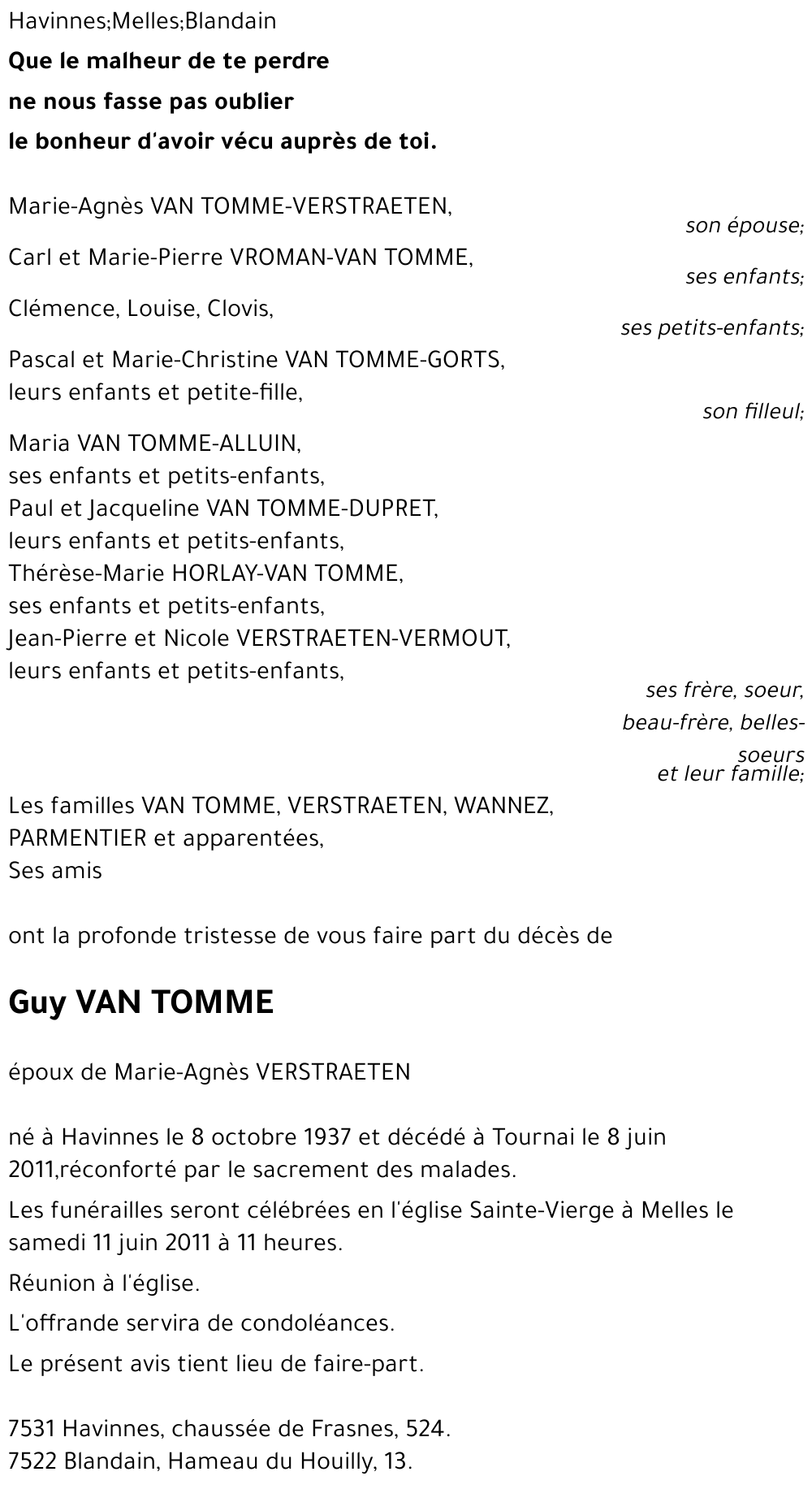 Guy VAN TOMME