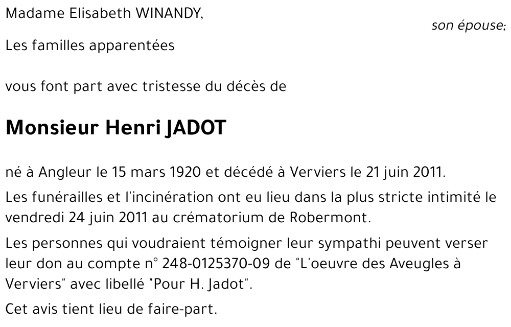 Henri JADOT