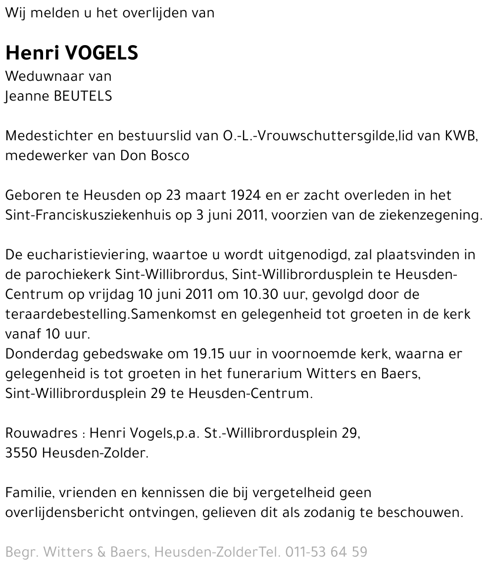 Henri Vogels