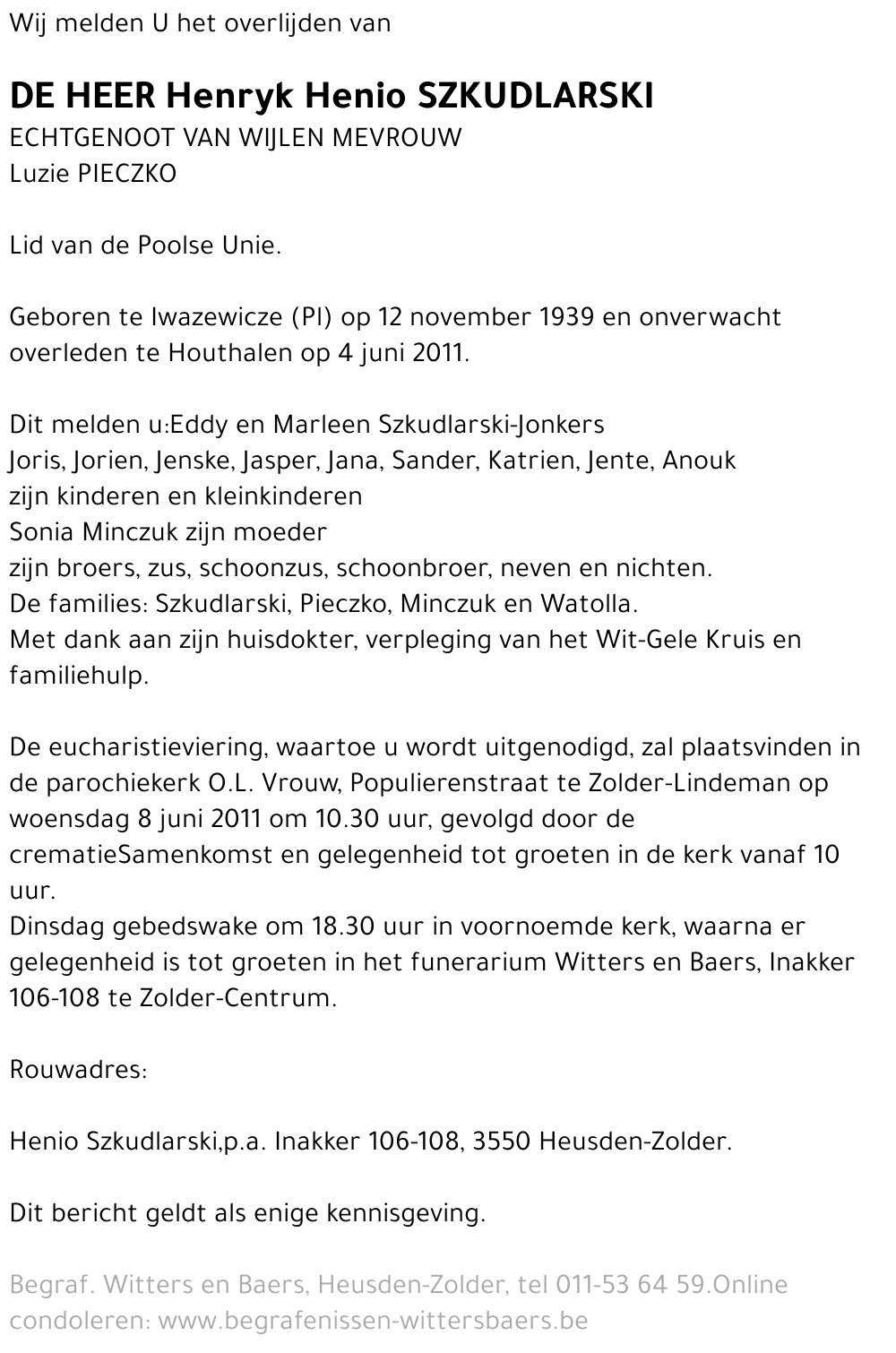 Henryk Henio Szkudlarski