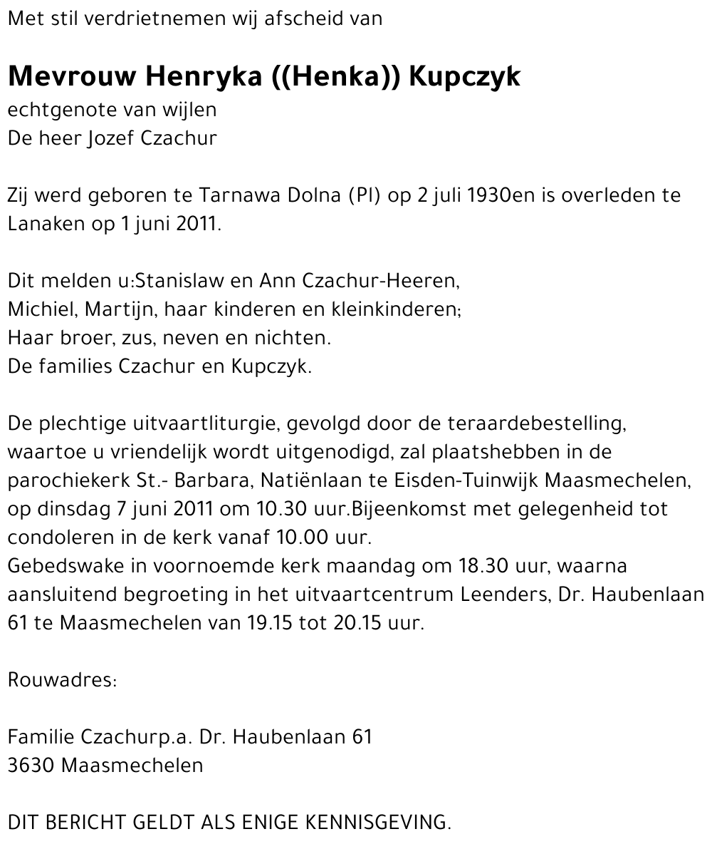 Henryka Kupczyk