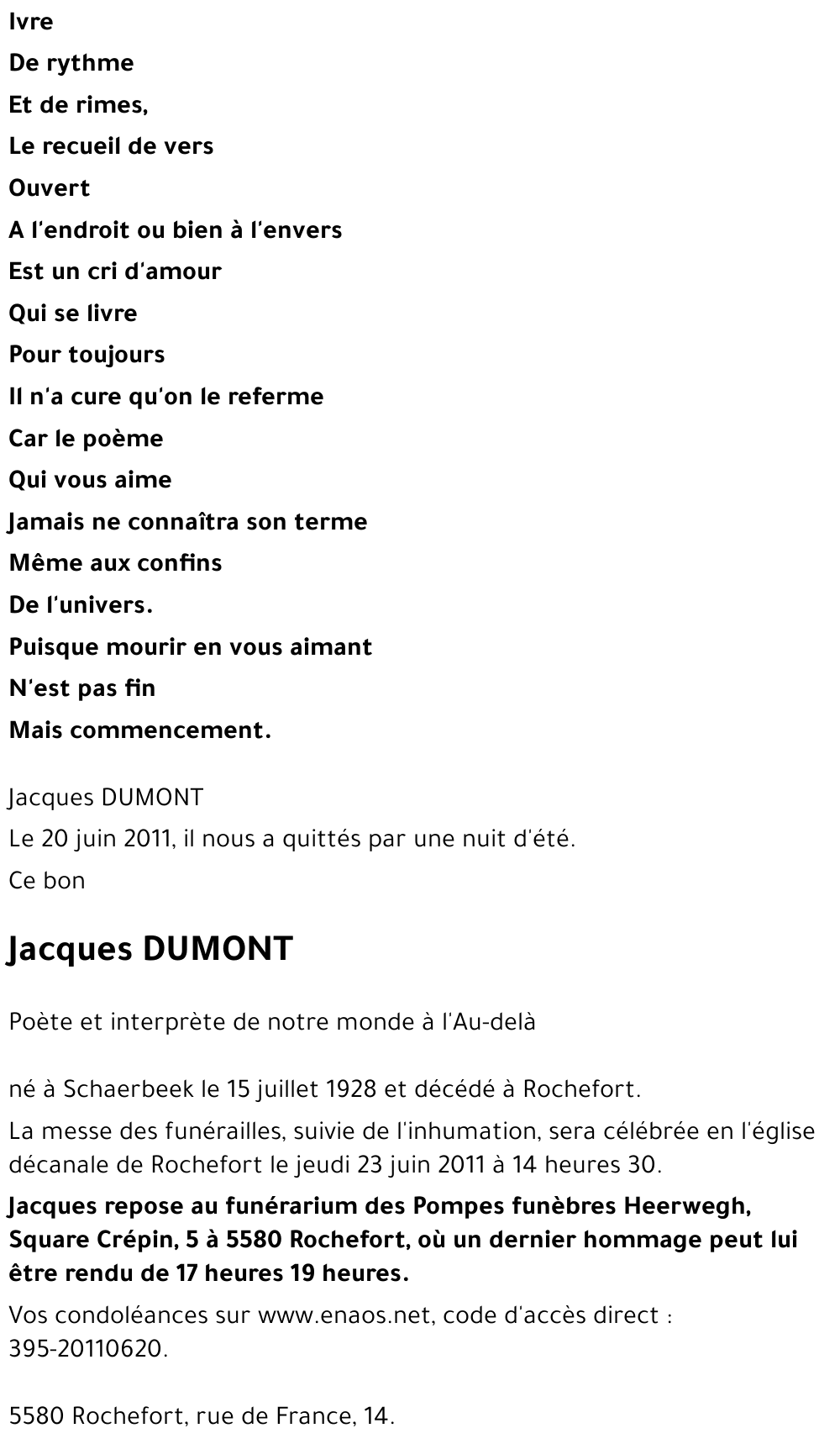 Jacques DUMONT