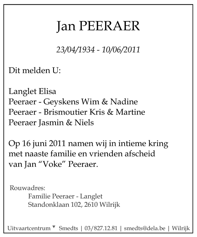 Jan Peeraer