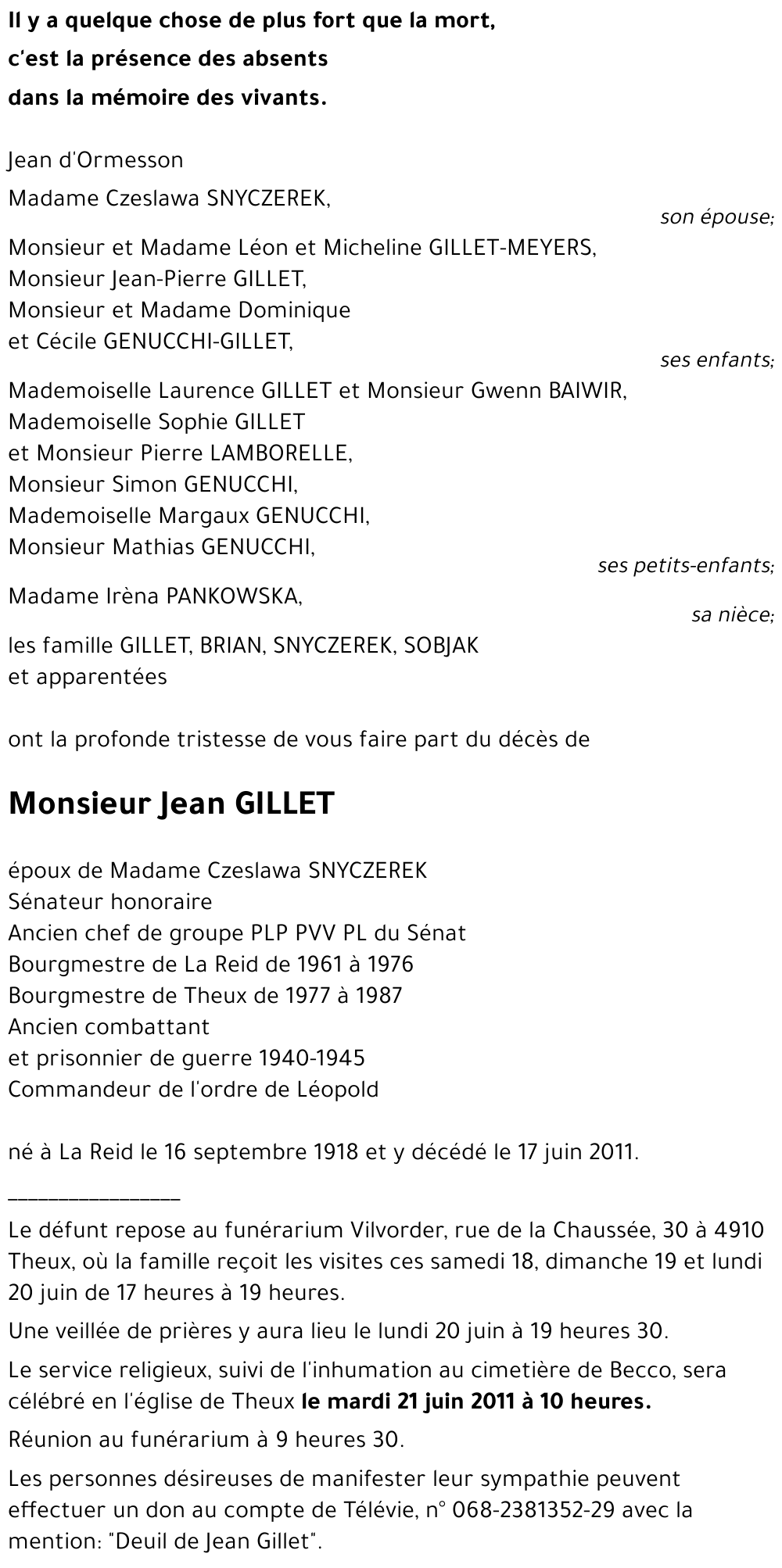Jean GILLET