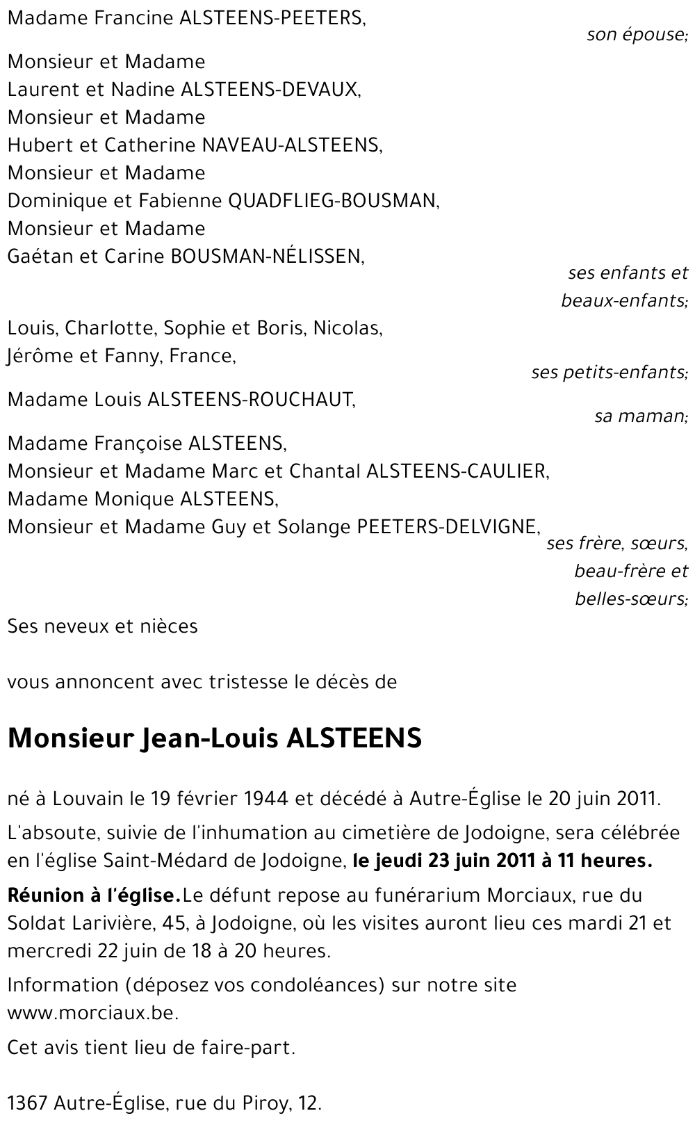 Jean-Louis ALSTEENS