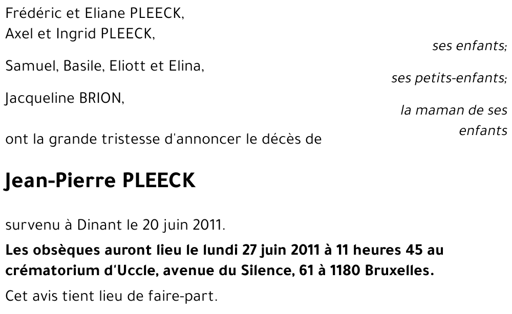 Jean-Pierre PLEECK