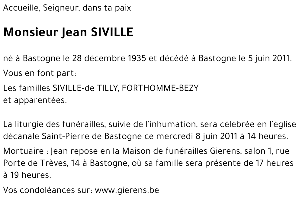 Jean SIVILLE