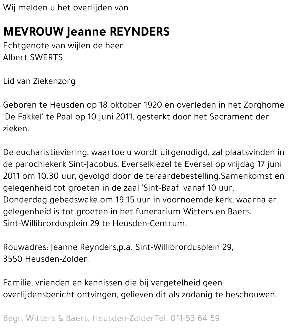 Jeanne Reynders