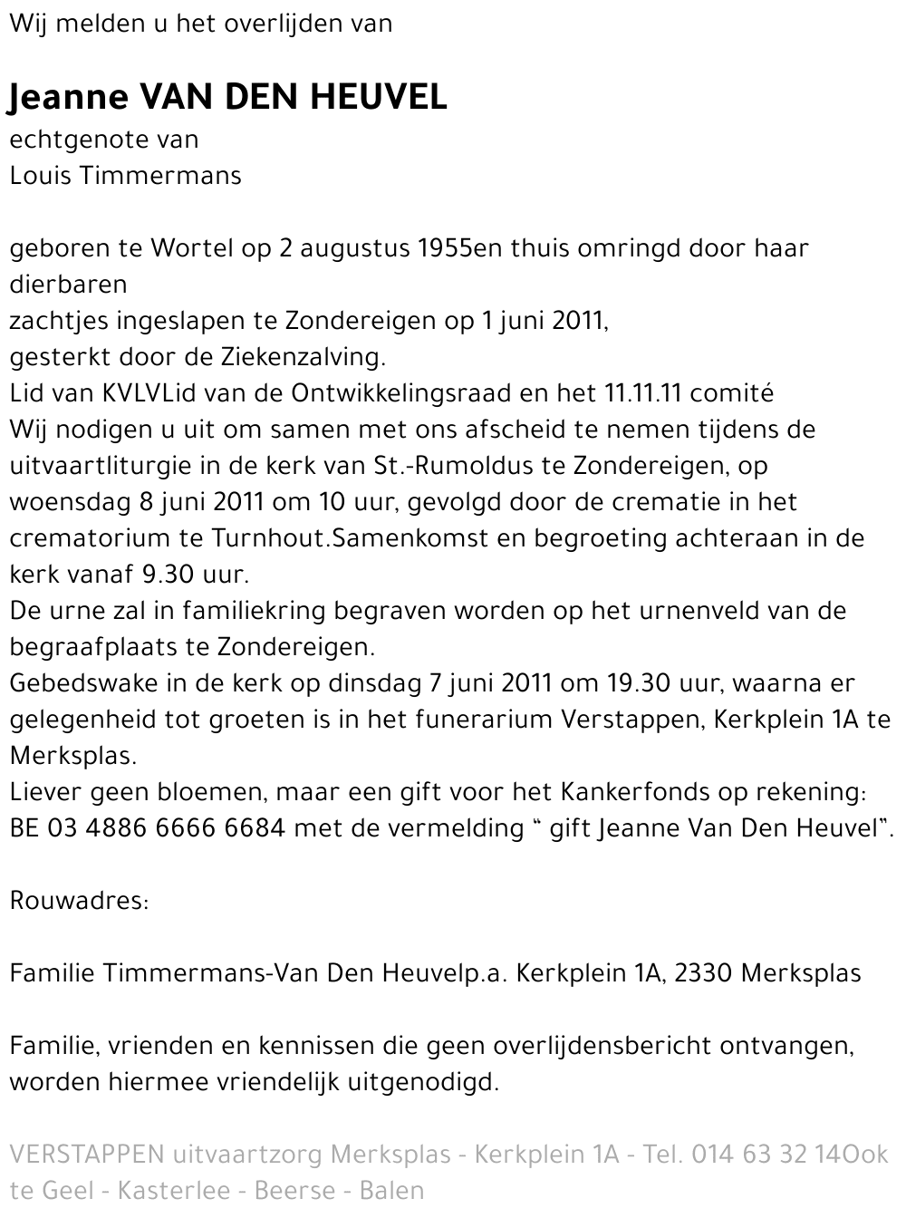 Jeanne Van Den Heuvel