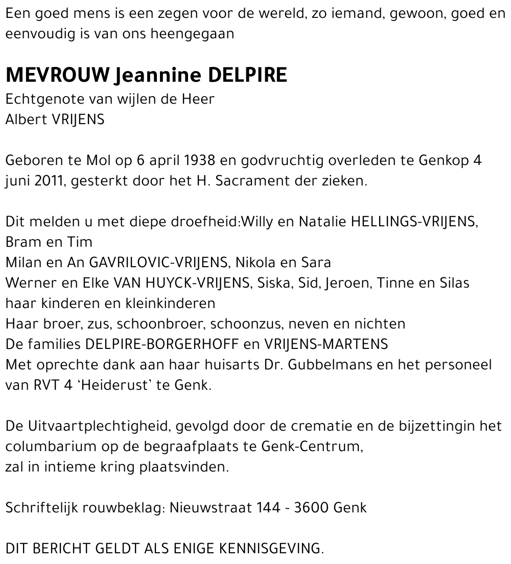 Jeannine DELPIRE