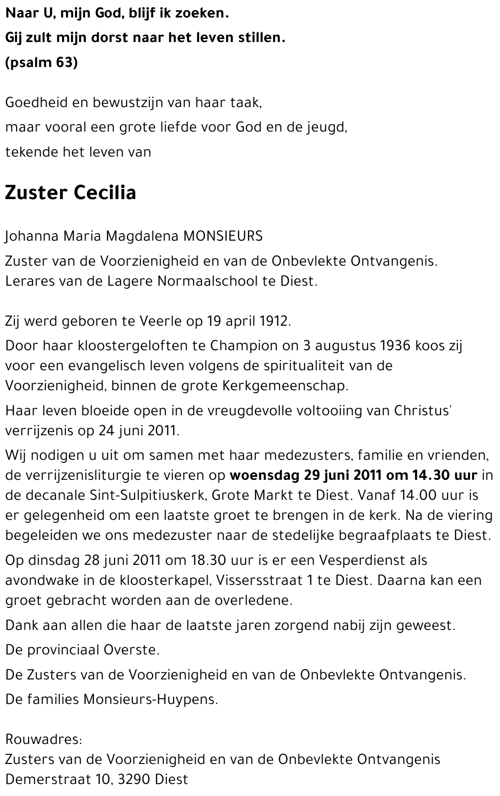 Johanna Maria Magdalena MONSIEURS