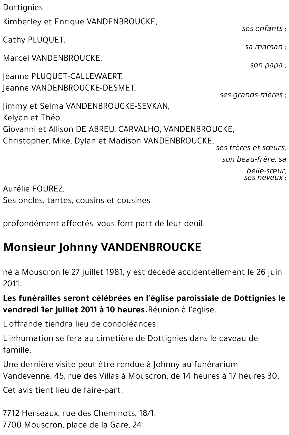 Johnny VANDENBROUCKE