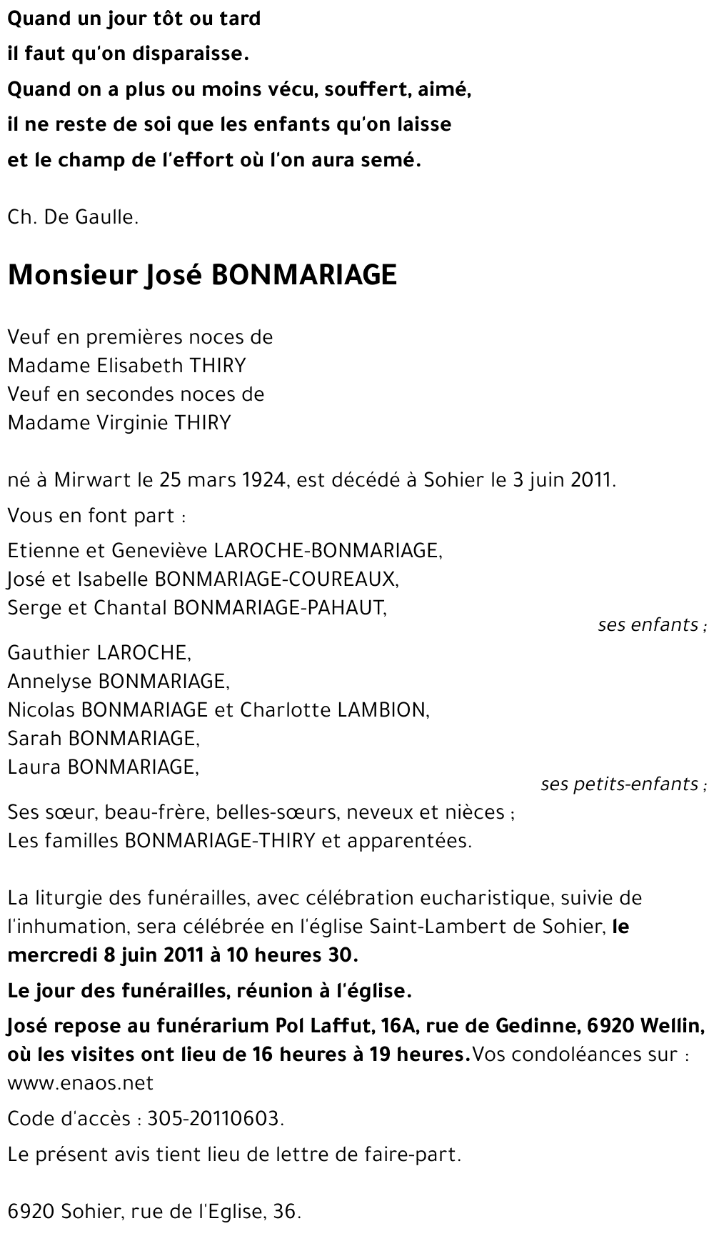 José BONMARIAGE