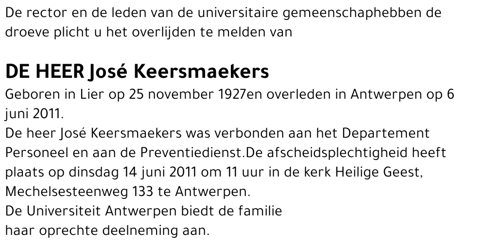 José Keersmaekers