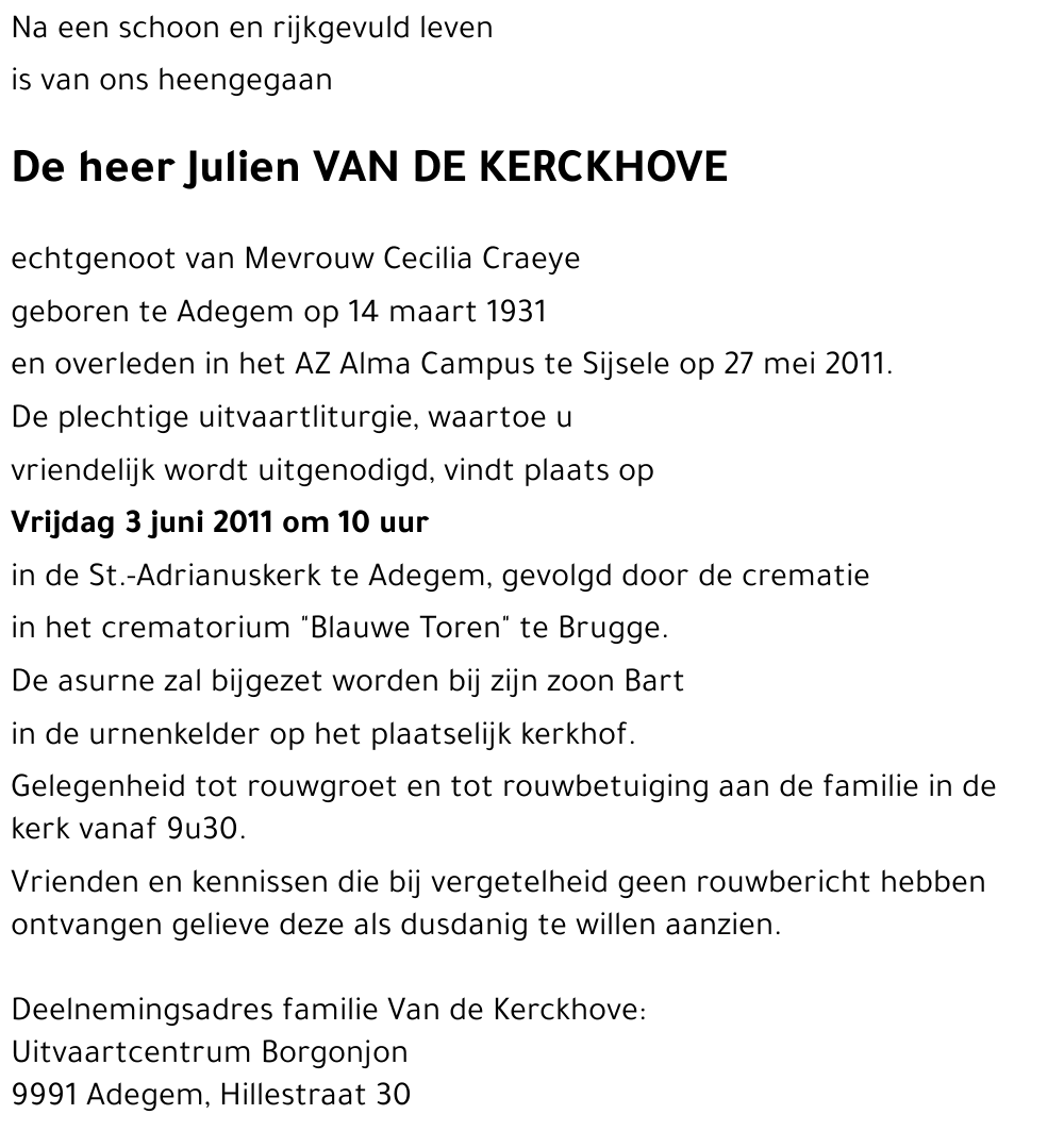 Julien VAN DE KERCKHOVE