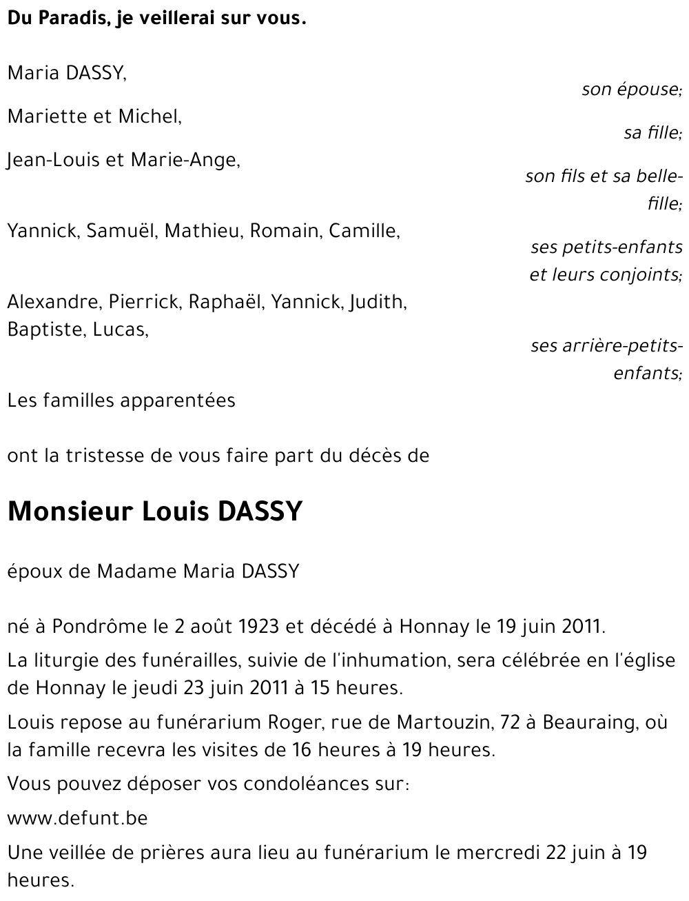 Louis DASSY
