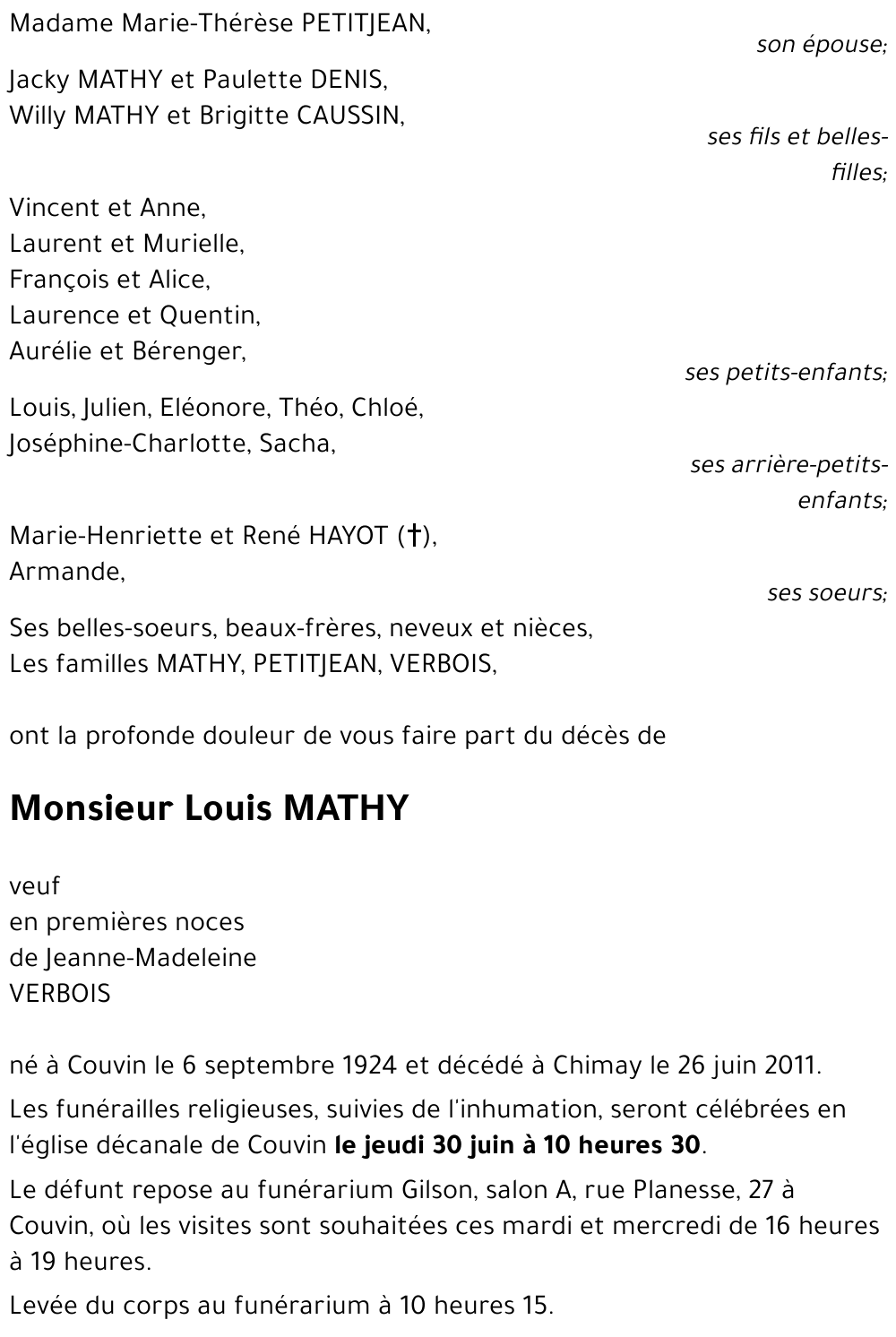 Louis MATHY