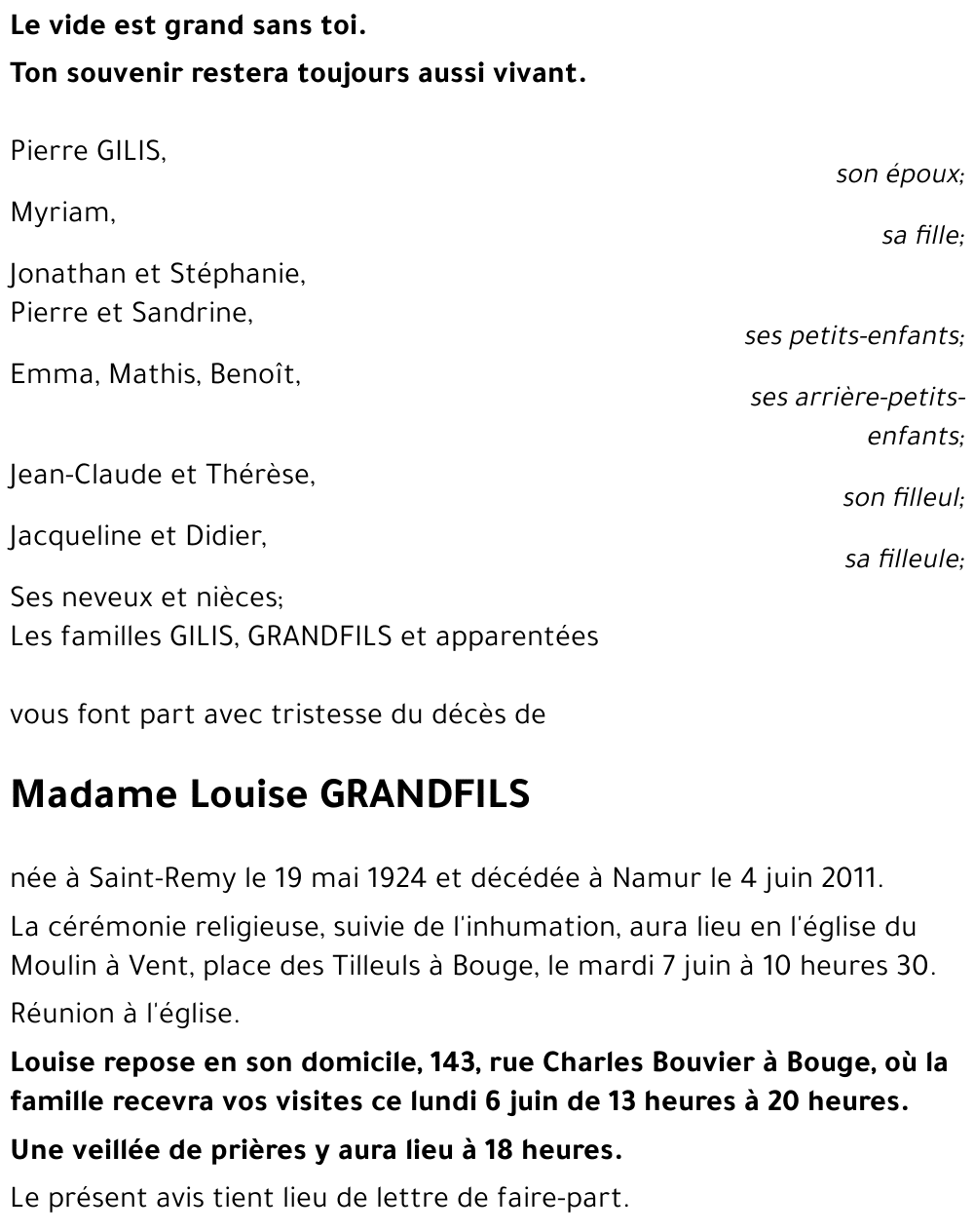 Louise GRANDFILS