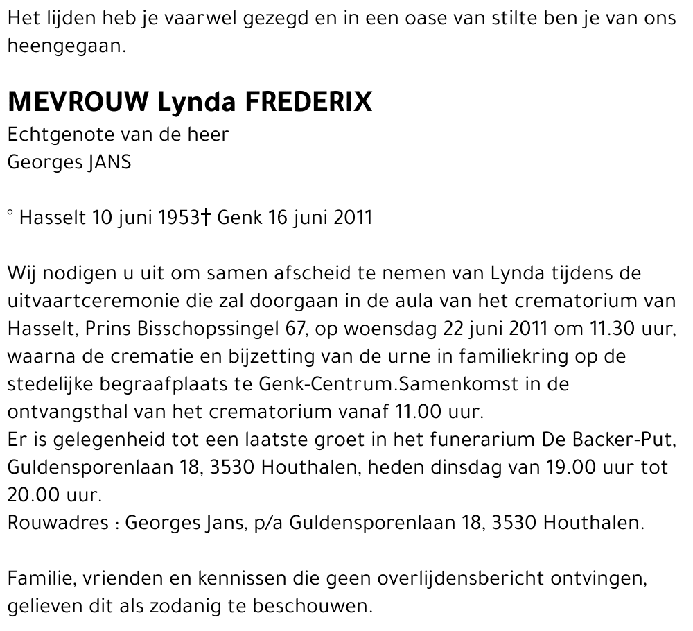 Lynda FREDERIX