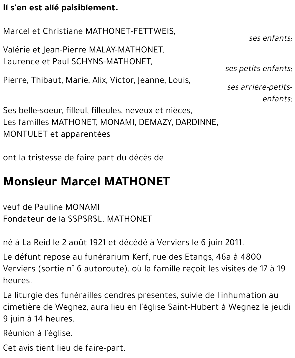 Marcel MATHONET