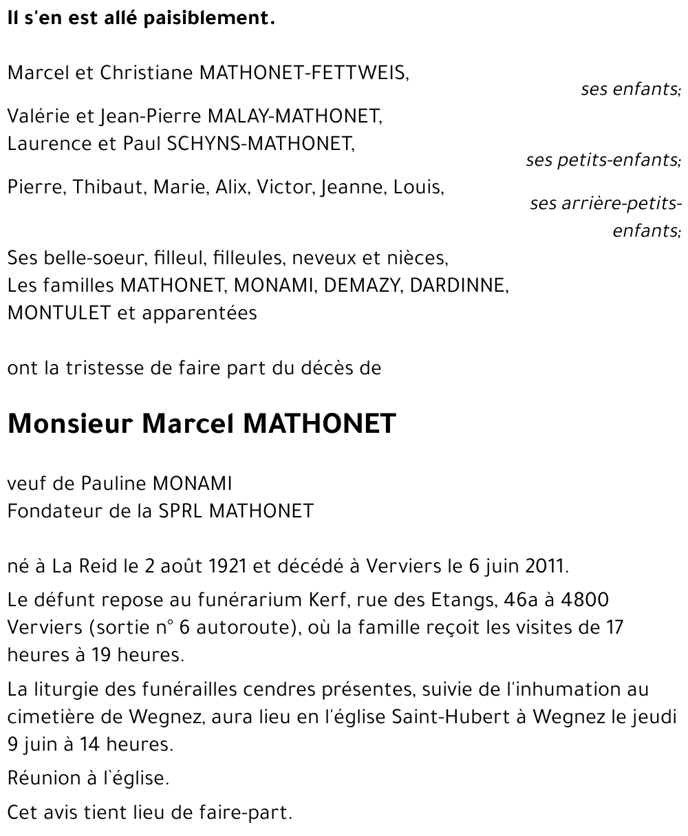 Marcel MATHONET