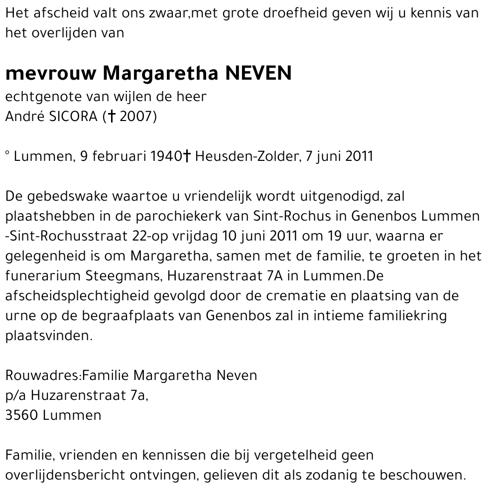 Margaretha NEVEN
