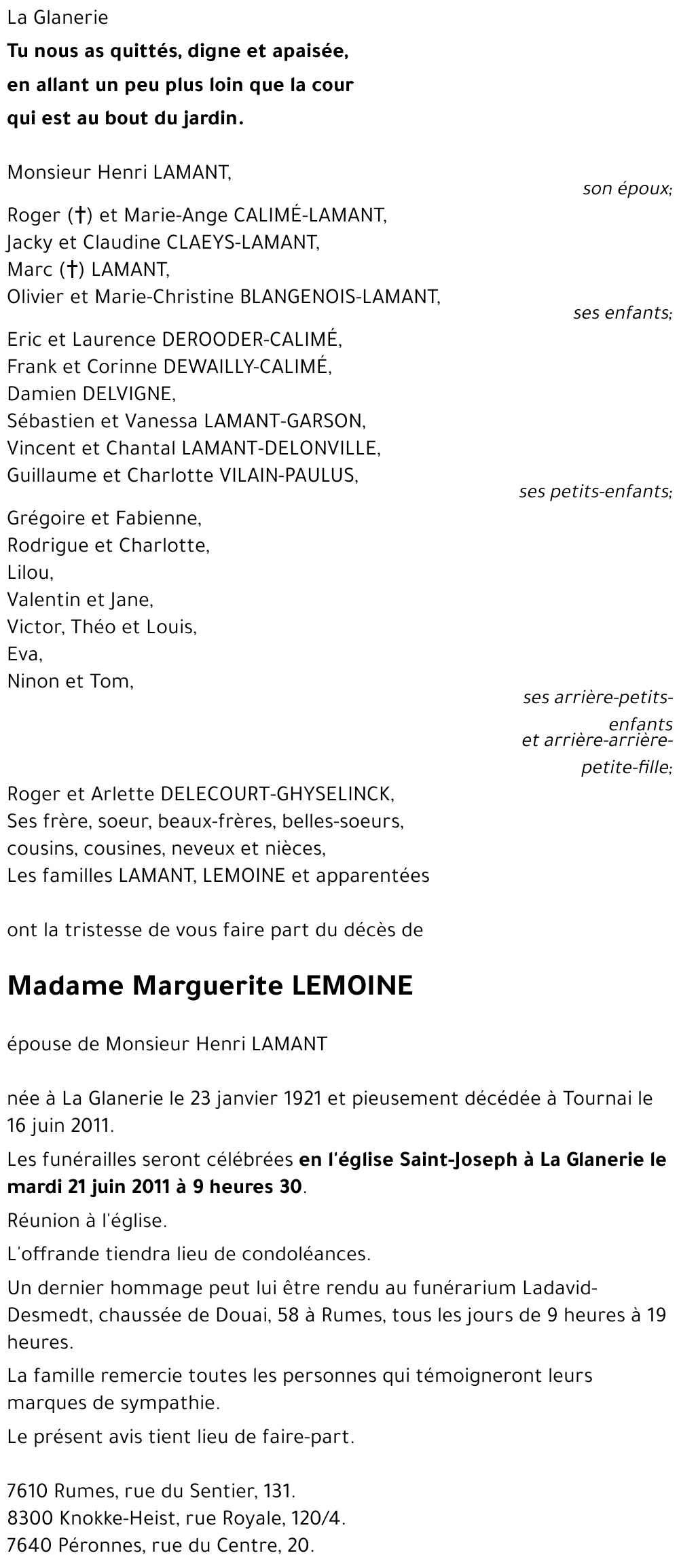 Marguerite LEMOINE