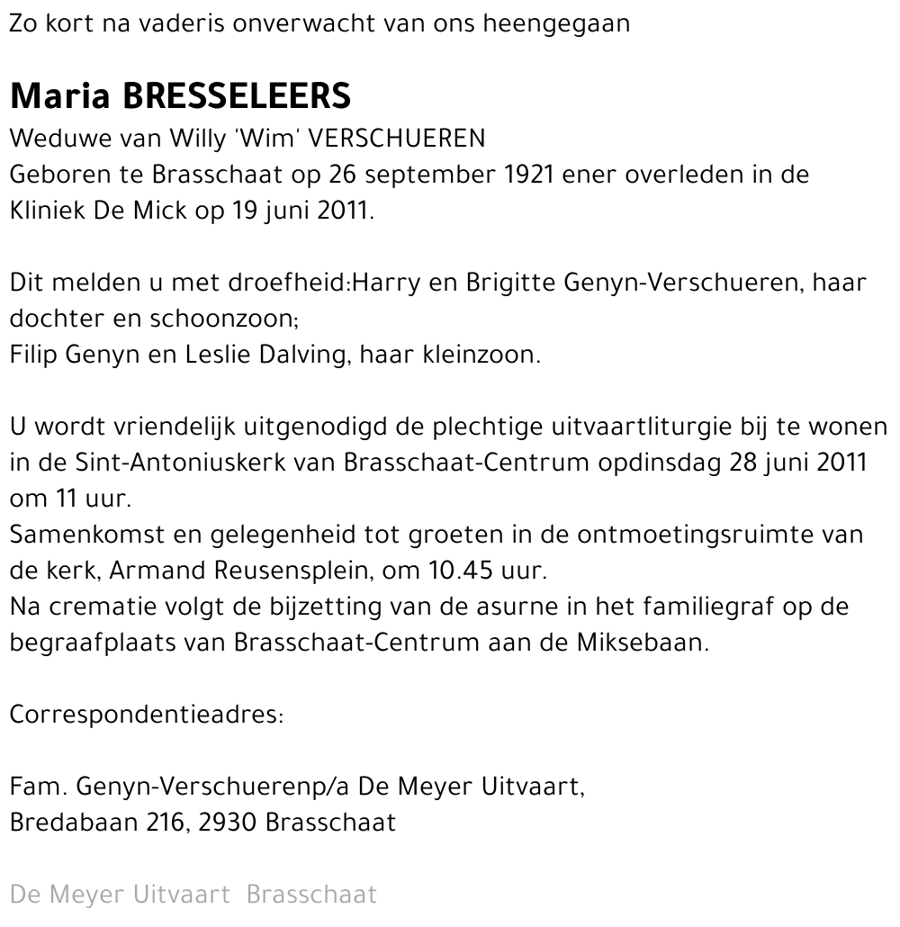 Maria Bresseleers