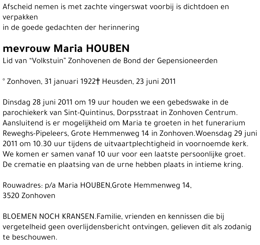 Maria HOUBEN