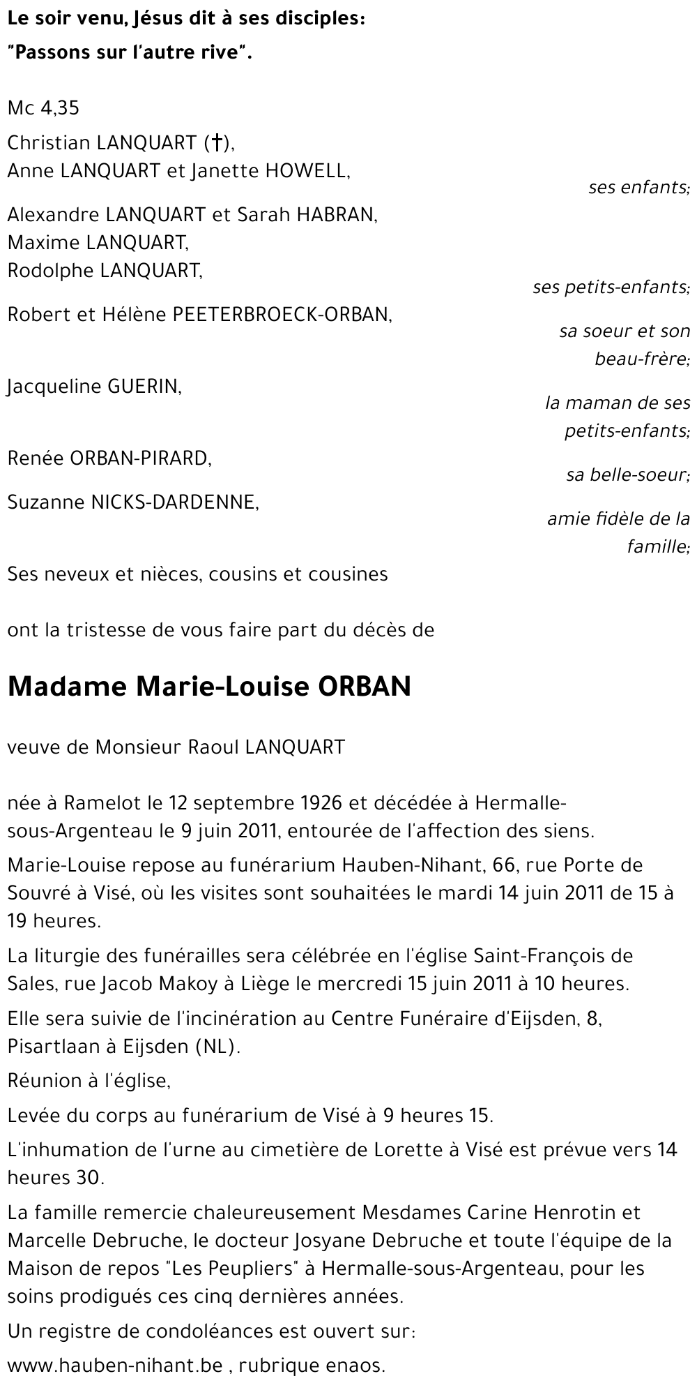 Marie-Louise ORBAN