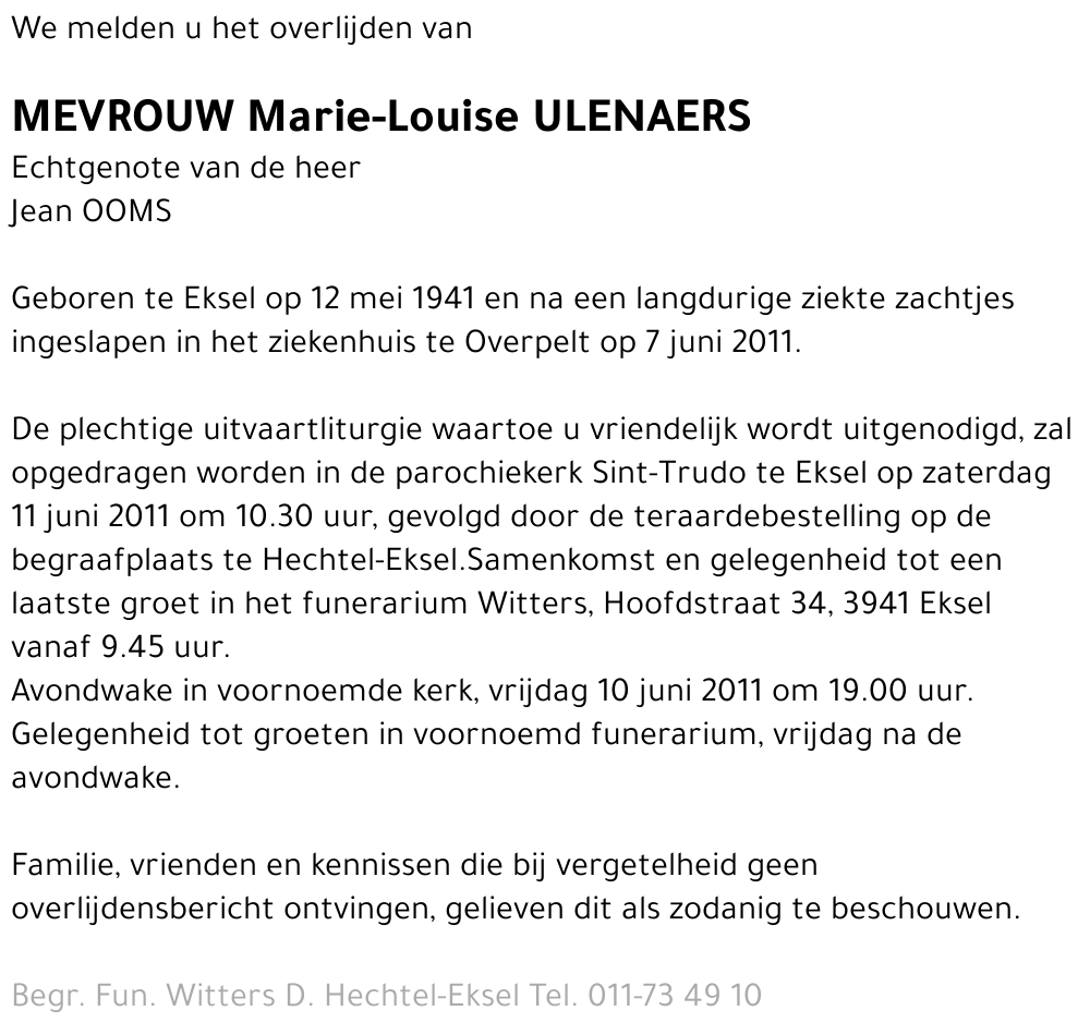 Marie-Louise Ulenaers