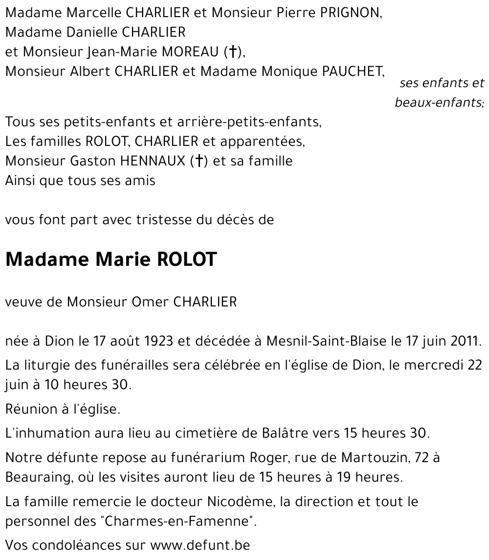 Marie ROLOT
