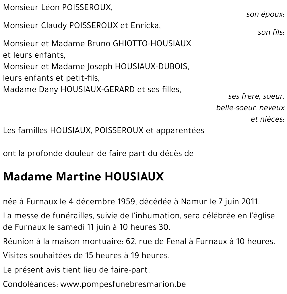 Martine HOUSIAUX