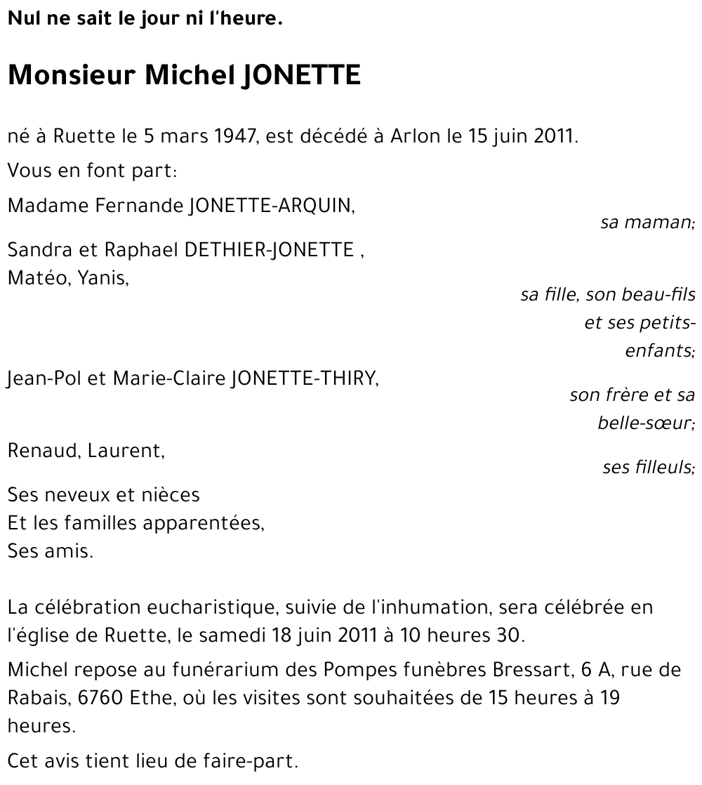 Michel JONETTE