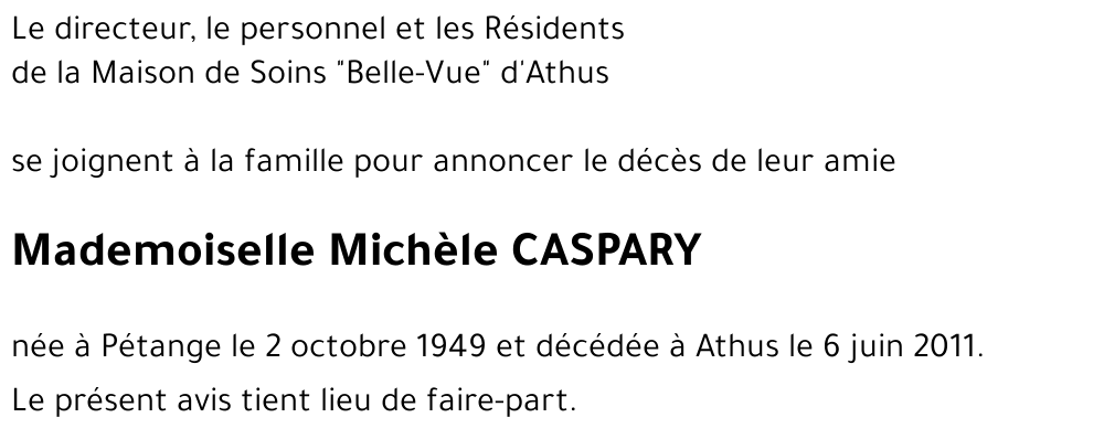 Michèle CASPARY