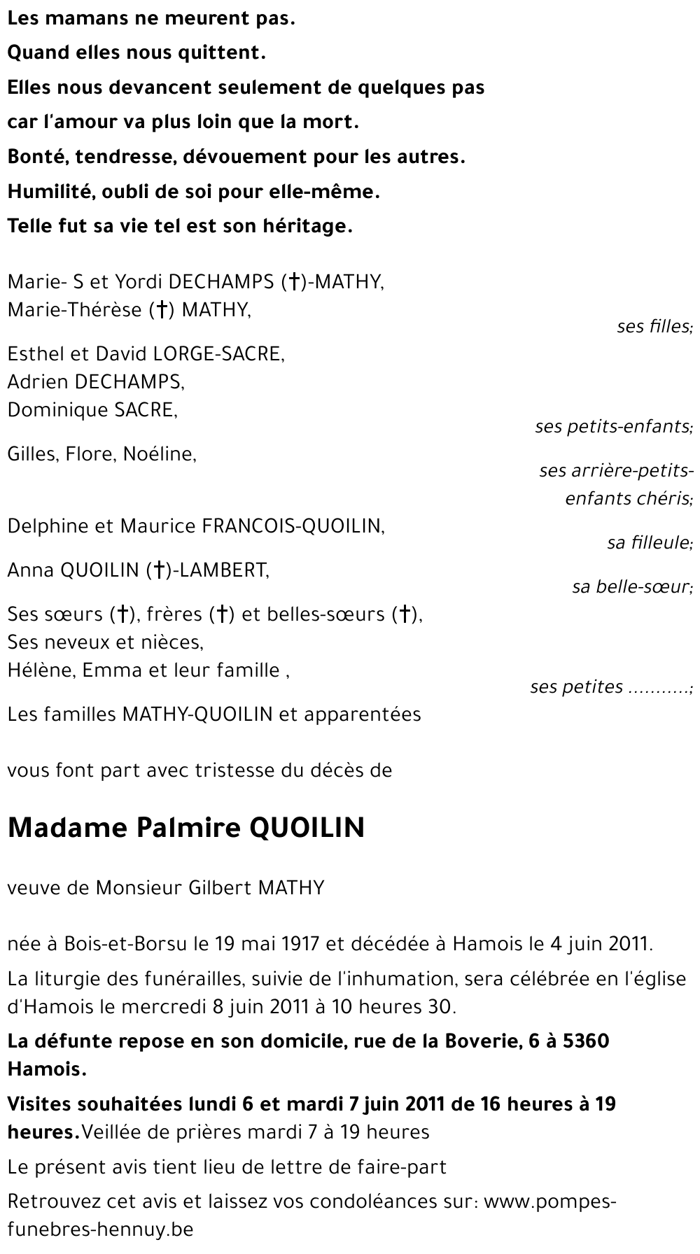 Palmire QUOILIN