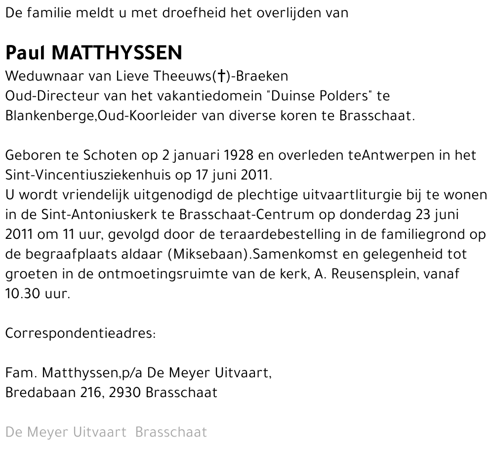 Paul Matthyssen